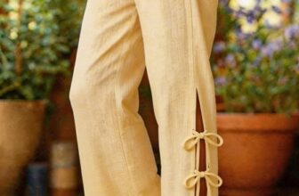 JustFashion – Women Plain Long Pants Vintage Spring/Fall Trousers