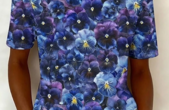 Noracora – Casual Floral Crew Neck Short Sleeve T-shirt