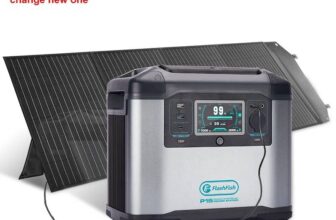 Gshopper – Flashfish Power Station 230V 1500W Portable Solar Generator 1008Wh 280000mAh Backup Power For Home Emergency Outdoors