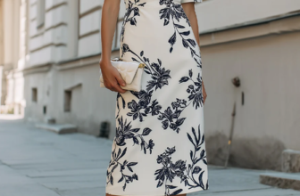 Stylewe – Urban Color Block Printing Floral Boat Neck Midi Dress
