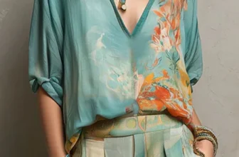 Stylewe – Vacation Floral Printing V Neck Blouse