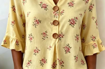 JustFashion – Women Floral V Neck Half Sleeve Blouse Printing Vintage Daily Summer Top