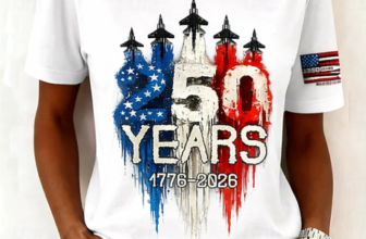 JustFashion – Women Independence Day (Flag) Short Sleeve Tee T-shirt Crew Neck Printing Casual Graphic Tee Summer Top