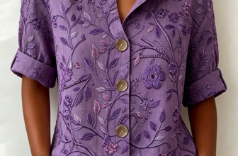 JustFashion – Women Floral V Neck Half Sleeve Shirt Casual Daily Summer Top