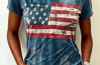 Noracora – Casual Independence Day (Flag) Crew Neck Short Sleeve T-shirt