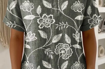 JustFashion – Women Floral Short Sleeve Tee T-shirt Crew Neck Printing Vintage Summer Top