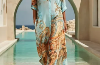 Stylewe – Casual Abstract Print Relaxed Maxi Shirt Dress