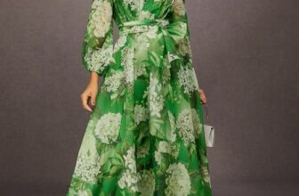 Stylewe – Elegant Floral Printing V-Neck Maxi Dress