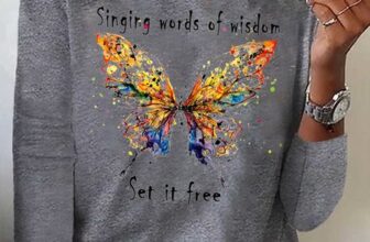 Noracora – Butterfly Long sleeve Loose Casual T-Shirt
