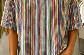 Noracora – Casual Striped Crew Neck Short Sleeve T-shirt