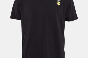 The luxury closet – Sandro Black Knit Applique Detail Crew Neck T-Shirt XL
