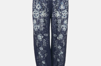 The luxury closet – Chlo&eacute; Blue/Beige Floral Print Crepe Harem Pants S