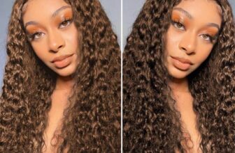 Nadula – Nadula Brown Curly Wave T Part Lace Part Wig Human Hair Wigs Wavy Wig #4 Colored Wigs
