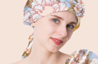 Nadula – Nadula Floral Pattern Satin Night Cap Sleeping Hat Silk Night Cap For Hair For Women
