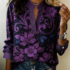 Stylewe – Plus Size Elegant Floral Printing Crew Neck Midi Dress