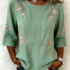 JustFashion – Women Floral Short Sleeve Tee T-shirt Crew Neck Printing Vintage Summer Top