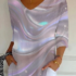 JustFashion – Women Floral V Neck Long Sleeve Blouse Printing Vintage Daily Spring/Fall Top