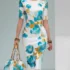 JustFashion – Women Floral V Neck Long Sleeve Blouse Printing Vintage Daily Spring/Fall Top